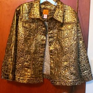 Ruby Rd. Gold metallic jacket